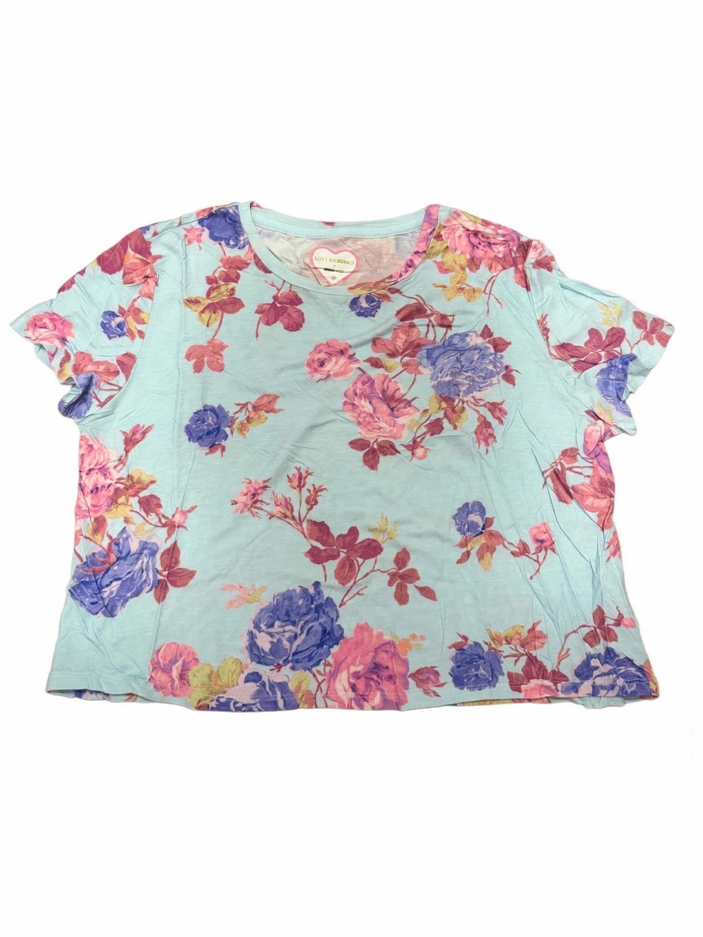 LoveShackFancy x Beach Riot Floral Cropped T-Shirt size medium